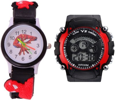 Creator Spider man Round Dial And Red Sports(Random Colours Available) Analog-Digital Watch  - For Boys & Girls   Watches  (Creator)