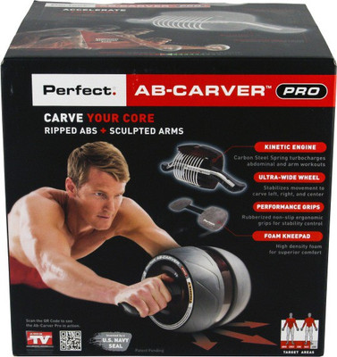 

VibeX ™ Abdominal Roller Wheel Ab Carver Sport Carbon Steel Spring Stabilizes Movement Ab Exerciser(Black)