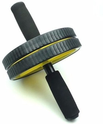 

VibeX ™ Professional Fitness Gym Exercise Training PVC Double Ability Cycler Abdomen Wheel Roller Mat Fitness Equipment For Body Buildi-in Ab Rollers Ab Exerciser(Yellow, Black), Black;yellow