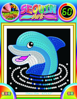 

Winning Moves SEQUIN ART ( Dolphin ) Sparkling Arts and Crafts Picture Kit, Creative Crafts