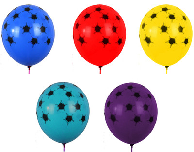 

Jamboree Printed FOOT BALL PRINTED BALLOONS Balloon(Multicolor, Pack of 50)