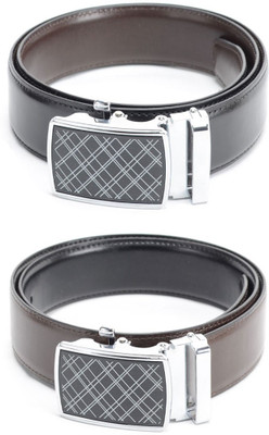 

Bizarro.in Men Party Black, Brown Texas Leatherite Reversible Belt