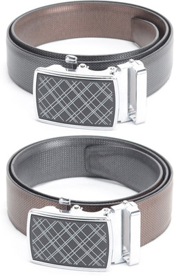

Bizarro.in Men Party Black, Brown Texas Leatherite Reversible Belt