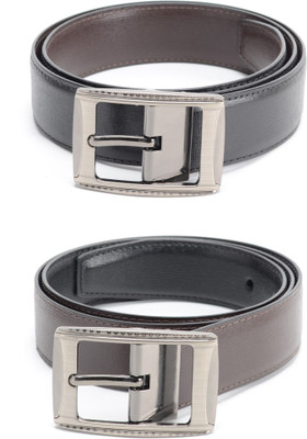 

Bizarro.in Men Formal Black, Brown Texas Leatherite Reversible Belt