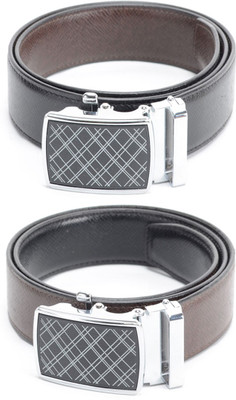 

Bizarro.in Men Party Black, Brown Texas Leatherite Reversible Belt