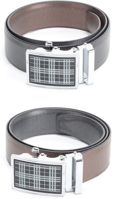 

Calvadoss Men Party Black, Brown Texas Leatherite Reversible Belt
