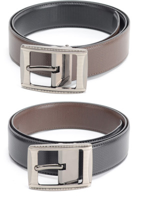 

Bizarro.in Men Formal Black, Brown Texas Leatherite Reversible Belt