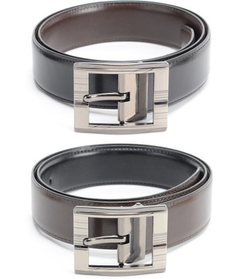 

Bizarro.in Men Formal Black, Brown Texas Leatherite Reversible Belt