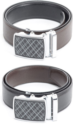 

Bizarro.in Men Party Black, Brown Texas Leatherite Reversible Belt