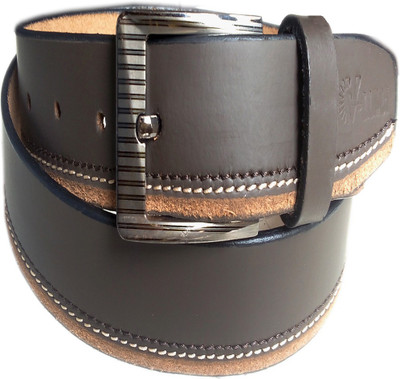 

V-Luma Men Brown Genuine Leather Belt, Chocolate brown