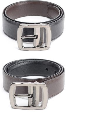 

Bizarro.in Men Formal Black, Brown Texas Leatherite Reversible Belt