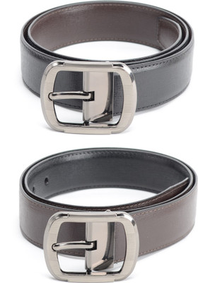 

Bizarro.in Men Formal Black, Brown Texas Leatherite Reversible Belt