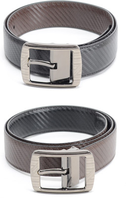 

Bizarro.in Men Formal Black, Brown Texas Leatherite Reversible Belt