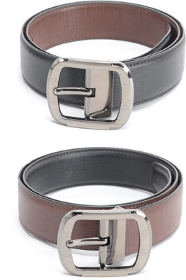 

Bizarro.in Men Casual Black, Brown Texas Leatherite Reversible Belt