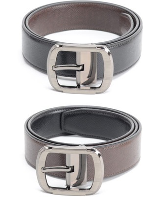 

Bizarro.in Men Casual Black, Brown Texas Leatherite Reversible Belt