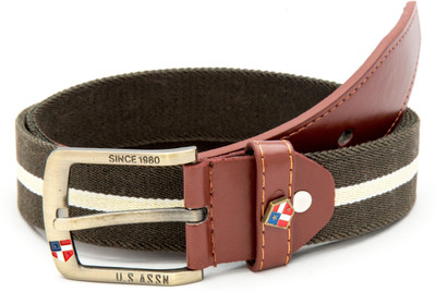 TheWhoop Men Casual Green Canvas Belt