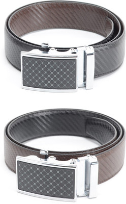 

Bizarro.in Men Party Black, Brown Texas Leatherite Reversible Belt