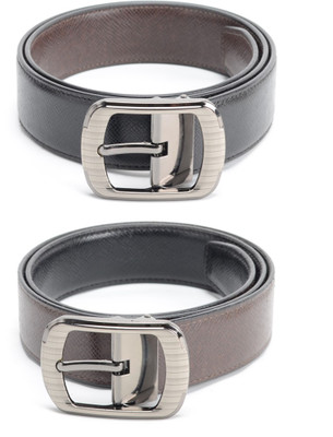 

Bizarro.in Men Formal Black, Brown Texas Leatherite Reversible Belt