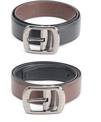

Bizarro.in Men Formal Black, Brown Texas Leatherite Reversible Belt