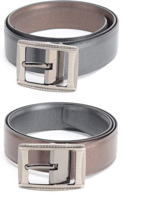 

Calvadoss Men Formal Black, Brown Texas Leatherite Reversible Belt