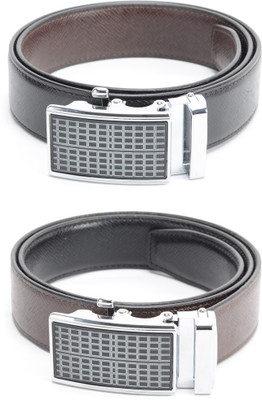 

Calvadoss Men Party Black, Brown Texas Leatherite Reversible Belt