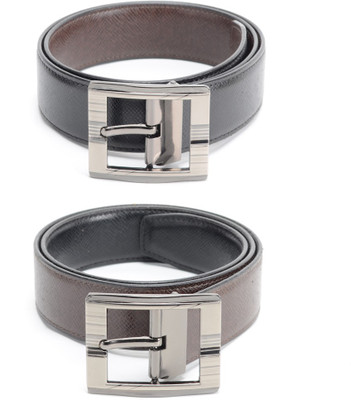 

Calvadoss Men Formal Black, Brown Texas Leatherite Reversible Belt