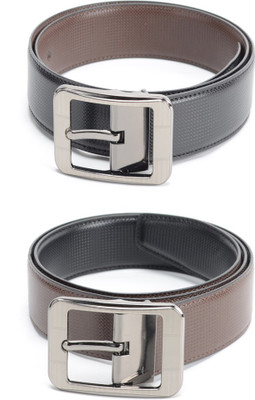 

Bizarro.in Men Formal Black, Brown Texas Leatherite Reversible Belt