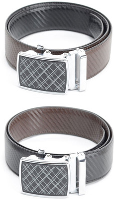 

Bizarro.in Men Party Black, Brown Texas Leatherite Reversible Belt