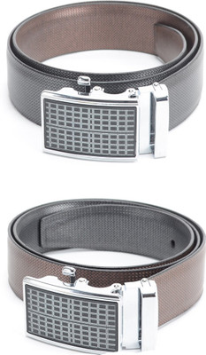 

Calvadoss Men Party Black, Brown Texas Leatherite Reversible Belt