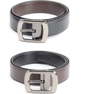 

Bizarro.in Men Formal Black, Brown Texas Leatherite Reversible Belt