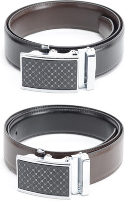 

Calvadoss Men Party Black, Brown Texas Leatherite Reversible Belt