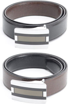 

Calvadoss Men Casual Black, Brown Texas Leatherite Reversible Belt