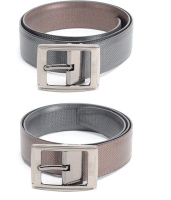 

Calvadoss Men Formal Black, Brown Texas Leatherite Reversible Belt