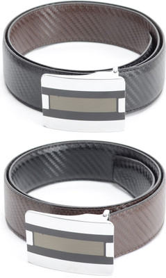 

Bizarro.in Men Casual Black, Brown Texas Leatherite Reversible Belt