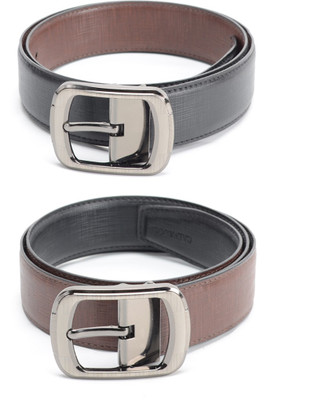

Bizarro.in Men Formal Black, Brown Texas Leatherite Reversible Belt