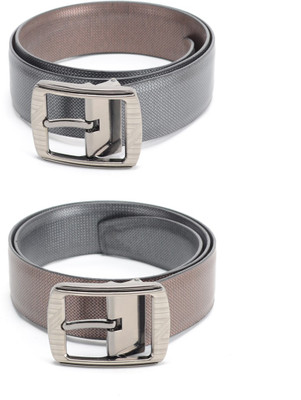 

Calvadoss Men Formal Black, Brown Texas Leatherite Reversible Belt