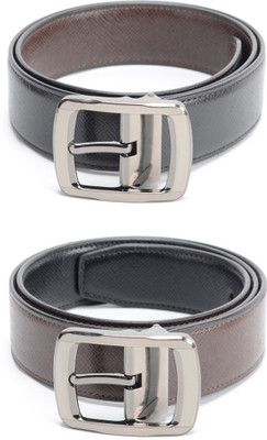 

Calvadoss Men Formal Black, Brown Texas Leatherite Reversible Belt