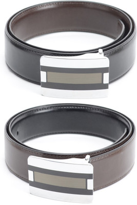 

Bizarro.in Men Casual Black, Brown Texas Leatherite Reversible Belt