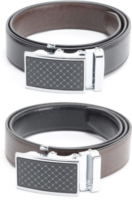 

Calvadoss Men Party Black, Brown Texas Leatherite Reversible Belt