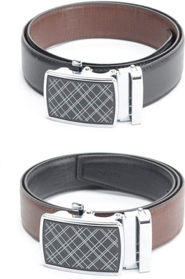 

Bizarro.in Men Party Black, Brown Texas Leatherite Reversible Belt