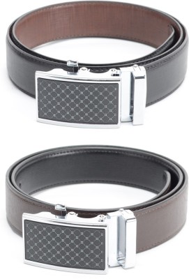 

Calvadoss Men Party Black, Brown Texas Leatherite Reversible Belt