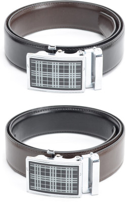 

Bizarro.in Men Party Black, Brown Texas Leatherite Reversible Belt