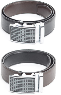 

Bizarro.in Men Party Black, Brown Texas Leatherite Reversible Belt