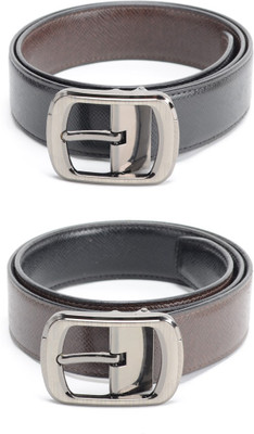 

Bizarro.in Men Formal Black, Brown Texas Leatherite Reversible Belt