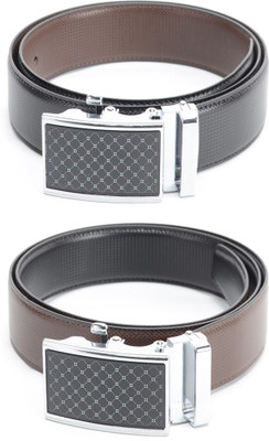 

Bizarro.in Men Party Black, Brown Texas Leatherite Reversible Belt