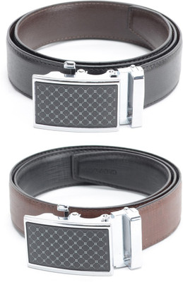 

Bizarro.in Men Party Black, Brown Texas Leatherite Reversible Belt