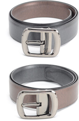 

Bizarro.in Men Formal Black, Brown Texas Leatherite Reversible Belt