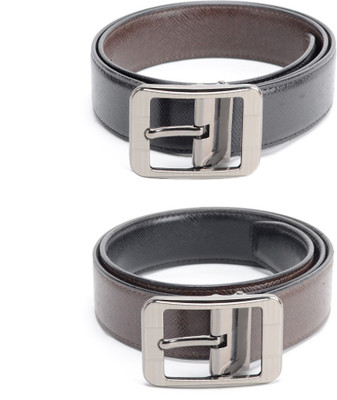 

Bizarro.in Men Formal Black, Brown Texas Leatherite Reversible Belt