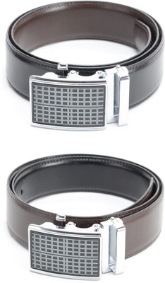 

Calvadoss Men Party Black, Brown Texas Leatherite Reversible Belt