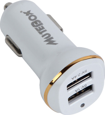 

MUTEBOX 2.4 amp Turbo Car Charger(White)